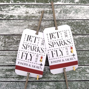 Etichette scintillanti per matrimonio Let Sparkles Fly con porta fiammiferi e accendino per matrimoni, laurea, feste e festività