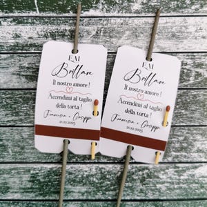 Etichette scintillanti per matrimonio Let Sparkles Fly con porta fiammiferi e accendino per matrimoni, laurea, feste e festività