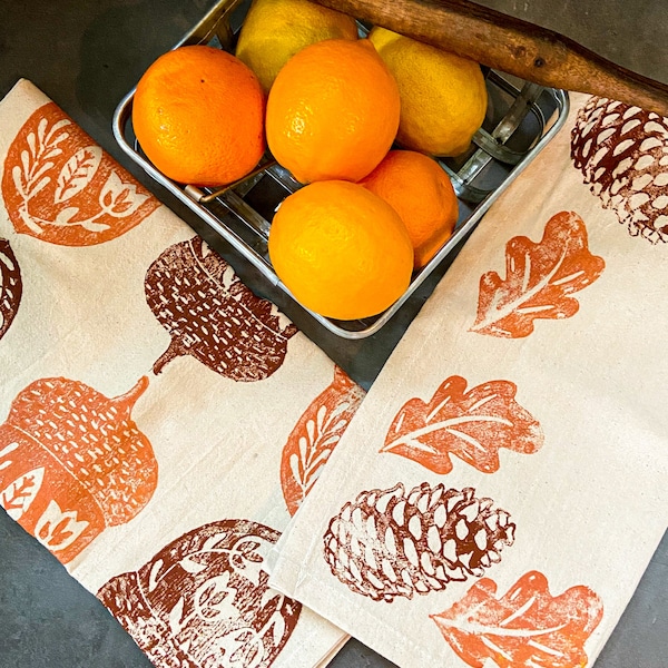 Block Print Towel Etsy