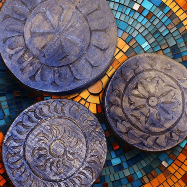 Vintage Wooden Biscuit Molds - Handcrafted in India