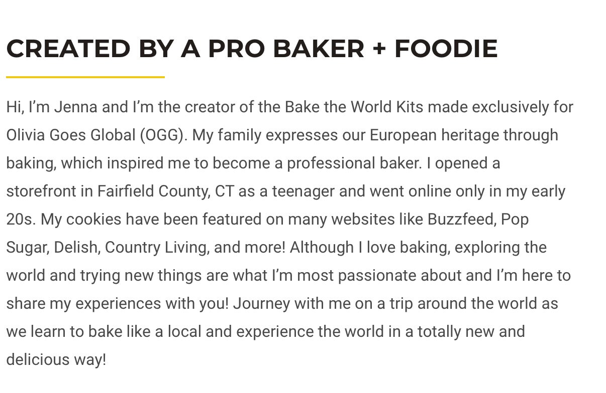 Middle Eastern Baking Class Kit Bake the World DIY Gifts Etsy