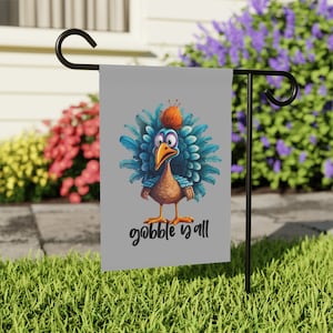 Thanksgiving Funny Turkey Garden & House Banner Holiday Decor Turkey Thankful Turkey Day