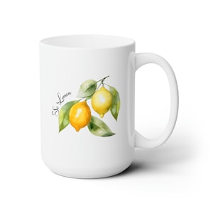So Lemon Ceramic Mug 15oz Lemon Gift Birthday Gift Lemons Mugs for Mom