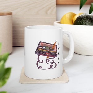 Retro Cassette Tape and Pencil &quot;IYKYK&quot; Mug Gift for Dad For Mom Fun Mug Retro 11 oz Mug