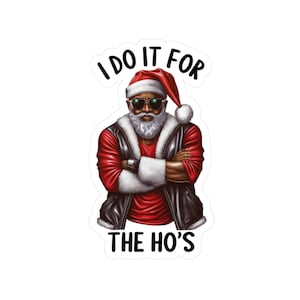 Black Santa Fun Vinyl Decals Christmas Decals Holiday Fun