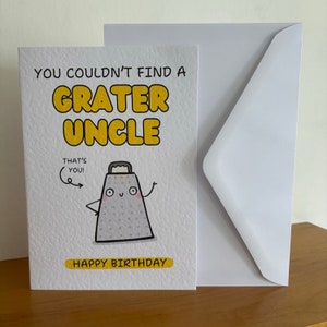 No pudiste encontrar una tarjeta de cumpleaños del tío rallador, tarjeta personalizada