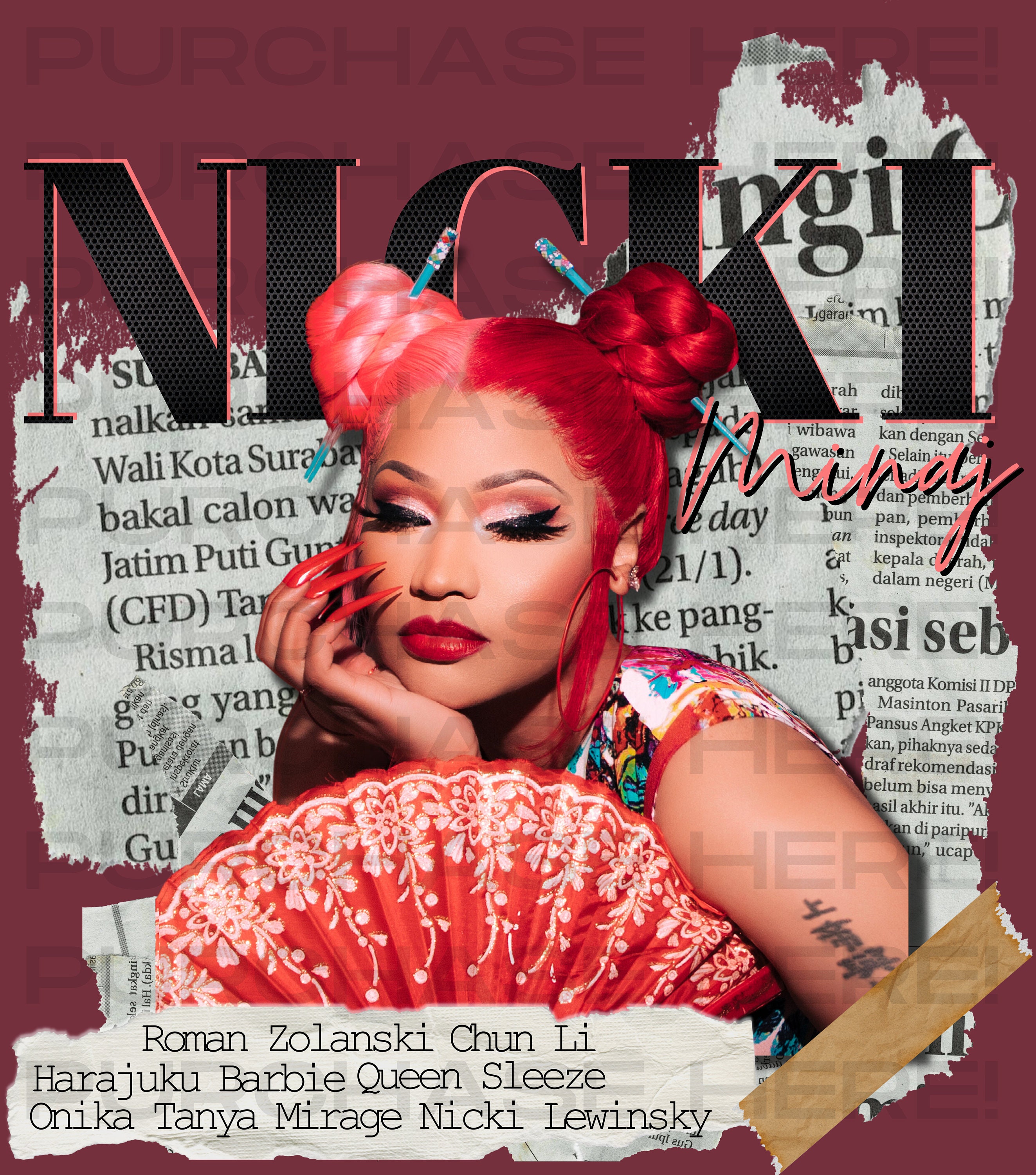 Nicki Minaj Chun Li Etsy