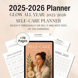 Self-Care Planner: Editable Wellness Journal with MRR (PDF Format)