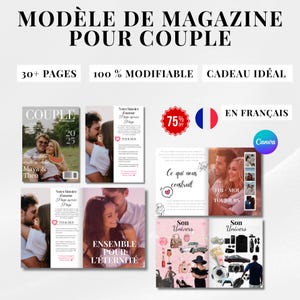 Magazine Couple Personnalisable – Modèle à Imprimer – Idée Numérique Cadeau Romantique Unique