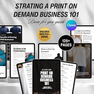 Editable POD Business eBook with PLR Rights, Rebrand, Resell & Profit | Passive Income Guide for Digital Sellers, Coaches and Creators