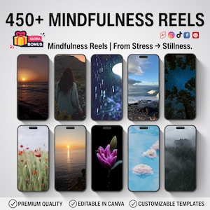 Modelli di Canva Reel per la consapevolezza: contenuti sul benessere, PLR/MRR (uso commerciale)