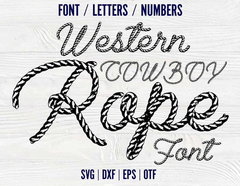 Cowboy Rope Fonts Bundle Handwriting Font Svg Rope Font Otf Etsy