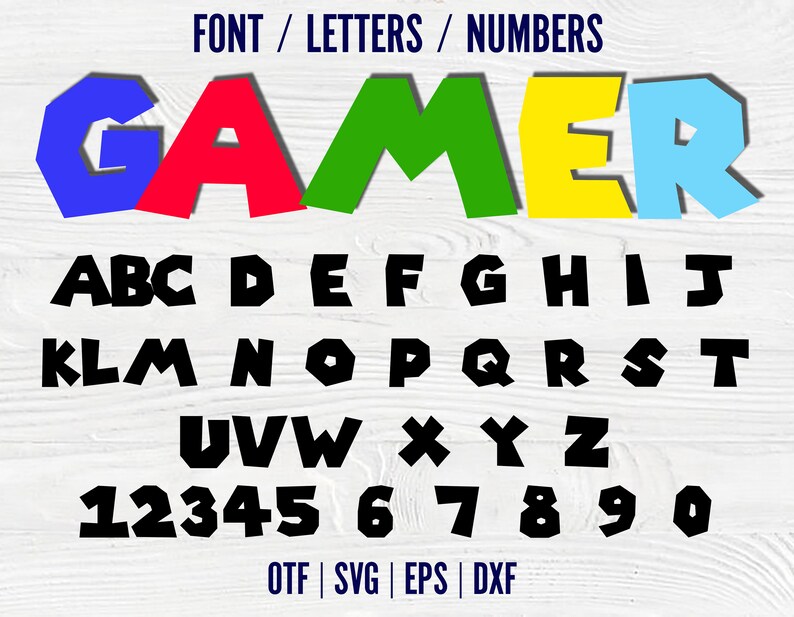 Gamer Font Otf Gamer Svg Letters Cricut Video Game Font Svg Gamer
