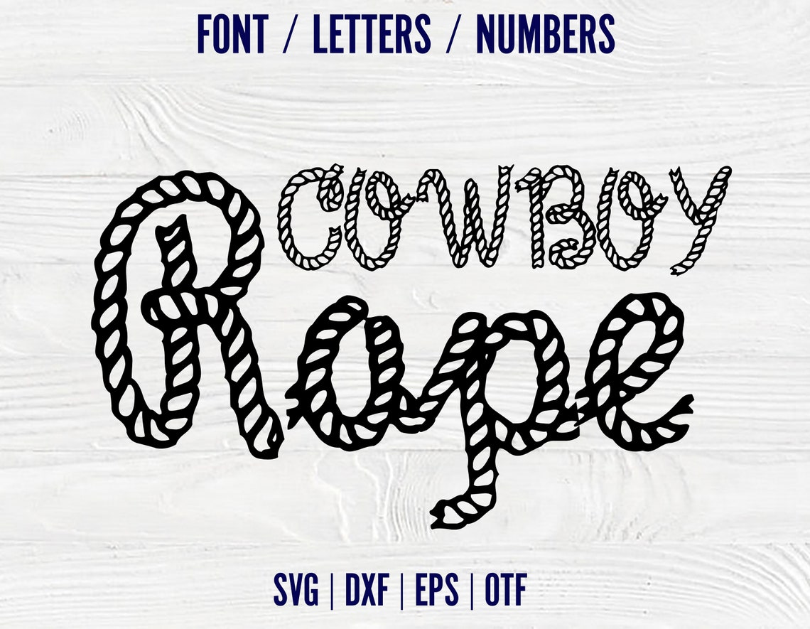 Cowboy Rope Fonts Bundle Handwriting Font Svg Rope Font Otf Etsy