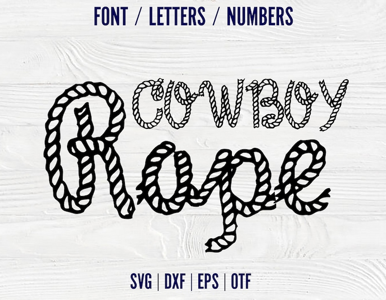 Cowboy Rope Fonts Bundle Handwriting Font Svg Rope Font Otf - Etsy