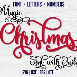 Fuente mágica de Navidad Svg Navidad SVG letras Cricut Fuente de Navidad OTF Fuente de Año Nuevo Fuente de Navidad SVG Fuente navideña Cricut Santa Fuente cortada