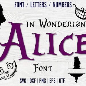 Alice in Wonderland Font SVG Monogram Svg Alice in Wonderland Shirt Diy Svg Baby Shirt Svg Alice in Wonderland Letters svg Cricut vector svg