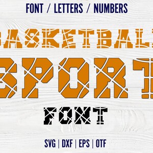 Fuente de baloncesto OTF Letras de baloncesto SVG Fuente universitaria svg Fuente deportiva Camisa de baloncesto svg Camisa deportiva svg Cricut Baloncesto SVG Letras