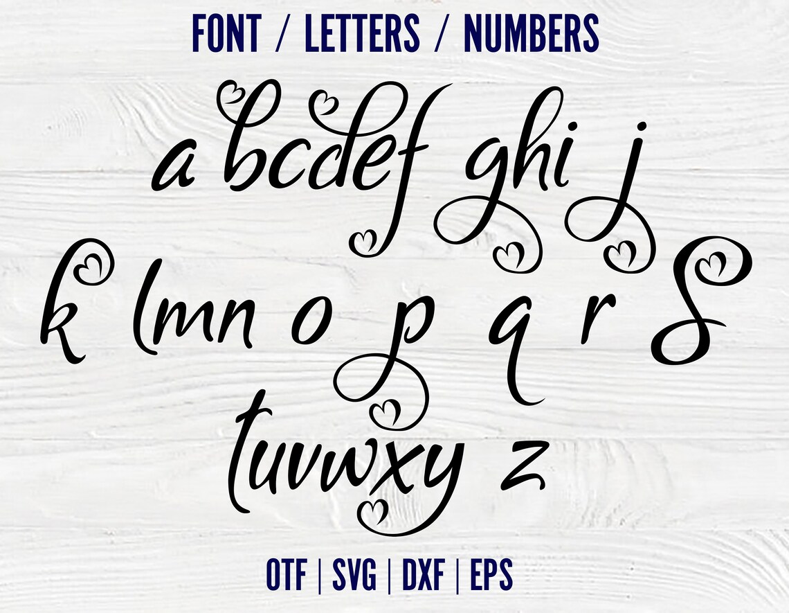 Girl Letters Baby Girl Font Otf Hearts Letters Svg Baby Shirt Diy Svg Baby Letters ...