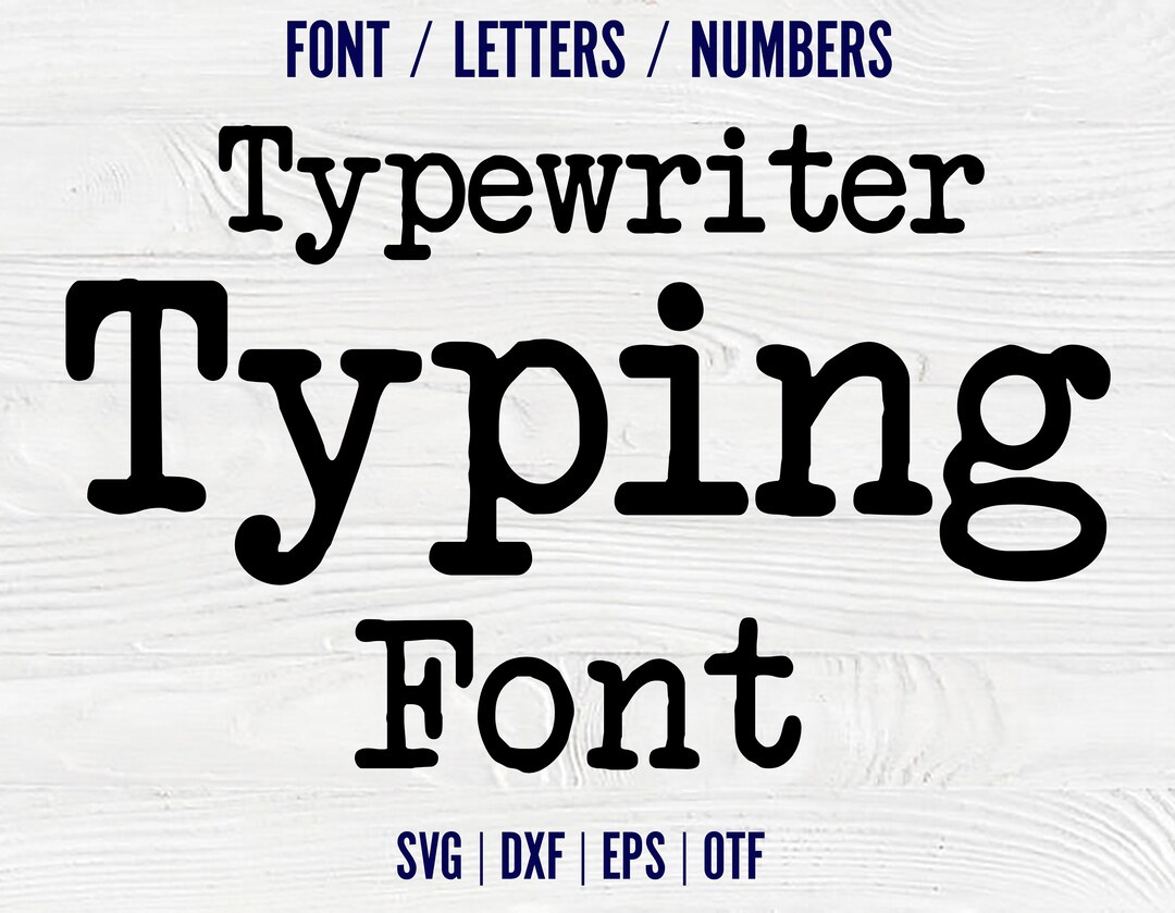 Typewriter SVG Alphabet Letters Cricut Font Cut Typewriter Font OTF SVG