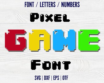 Gamer svg Letters Pixel Letters Cricut Gamer Font otf Video Game font Svg Gamer svg Cricut Gamer letters svg, Gamer shirt DIY Baby font svg