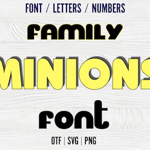 Minion font font OTF Minions letters SVG Cricut cut Minions shirt Diy Birthday Font SVG letters Cricut font Baby svg Cricut svg Baby font