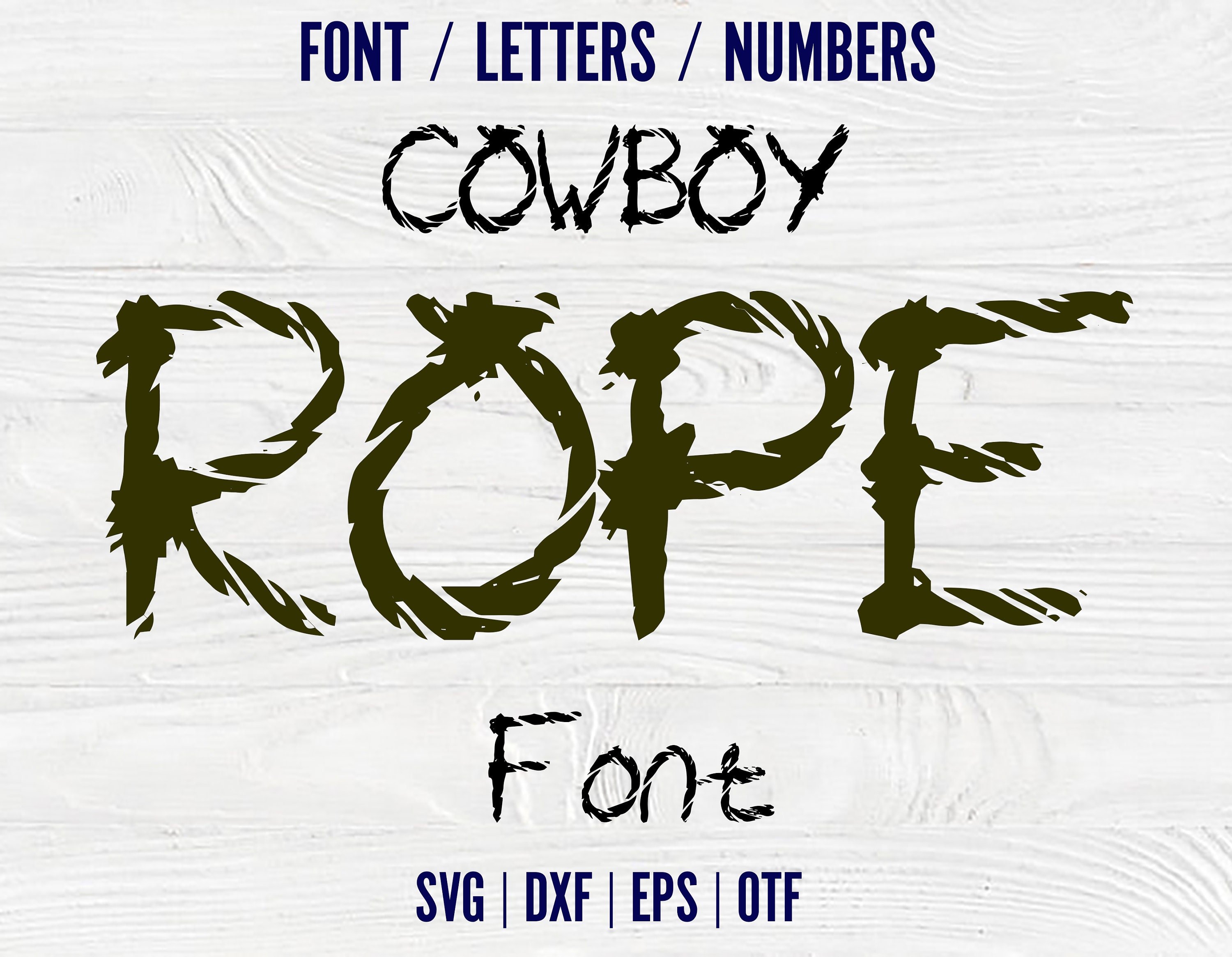 Cowboy Rope Fonts Bundle Handwriting Font Svg Rope Font Otf Rope ...