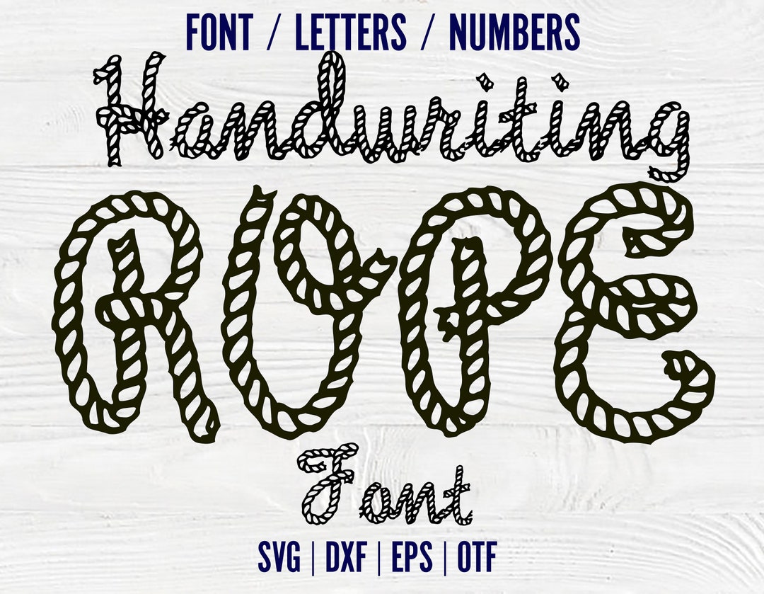 Cowboy Rope Font Svg Handwriting Font Svg Rope Letters Svg Western Font