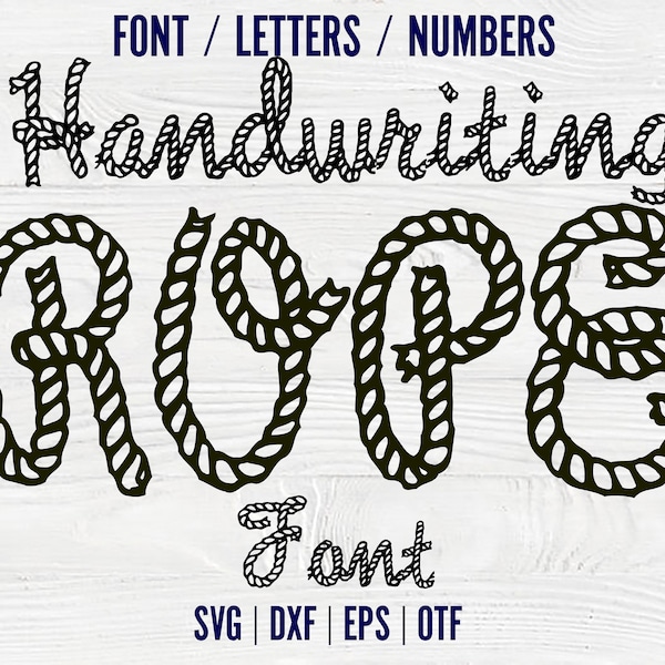 Cowboy Rope font svg Handwriting Font Svg Rope Letters svg Western Font OTF Cowboy Svg Letters Western letters SVG for Cricut Cowboy Font