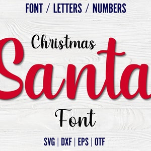 Santa Christmas Font OTF Santa font Cricut Christmas Font SVG Cricut Christmas SVG letras Cricut Christmas Letters Camisa de Navidad Diy svg