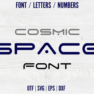 Fuente espacial Otf Espacio Svg Letras Cricut Letras espaciales SVG Fuente cósmica Svg Camisa espacial Diy Svg Fuente alienígena SVG Cosmic Svg Letras Fuente cósmica