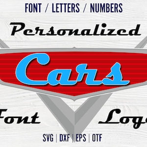 Cars Baby Personalized Baby font Otf, Baby letters Svg Birthday font svg Cars font svg, Baby shirt Diy Cars Svg Cricut Birthday Numbers Svg