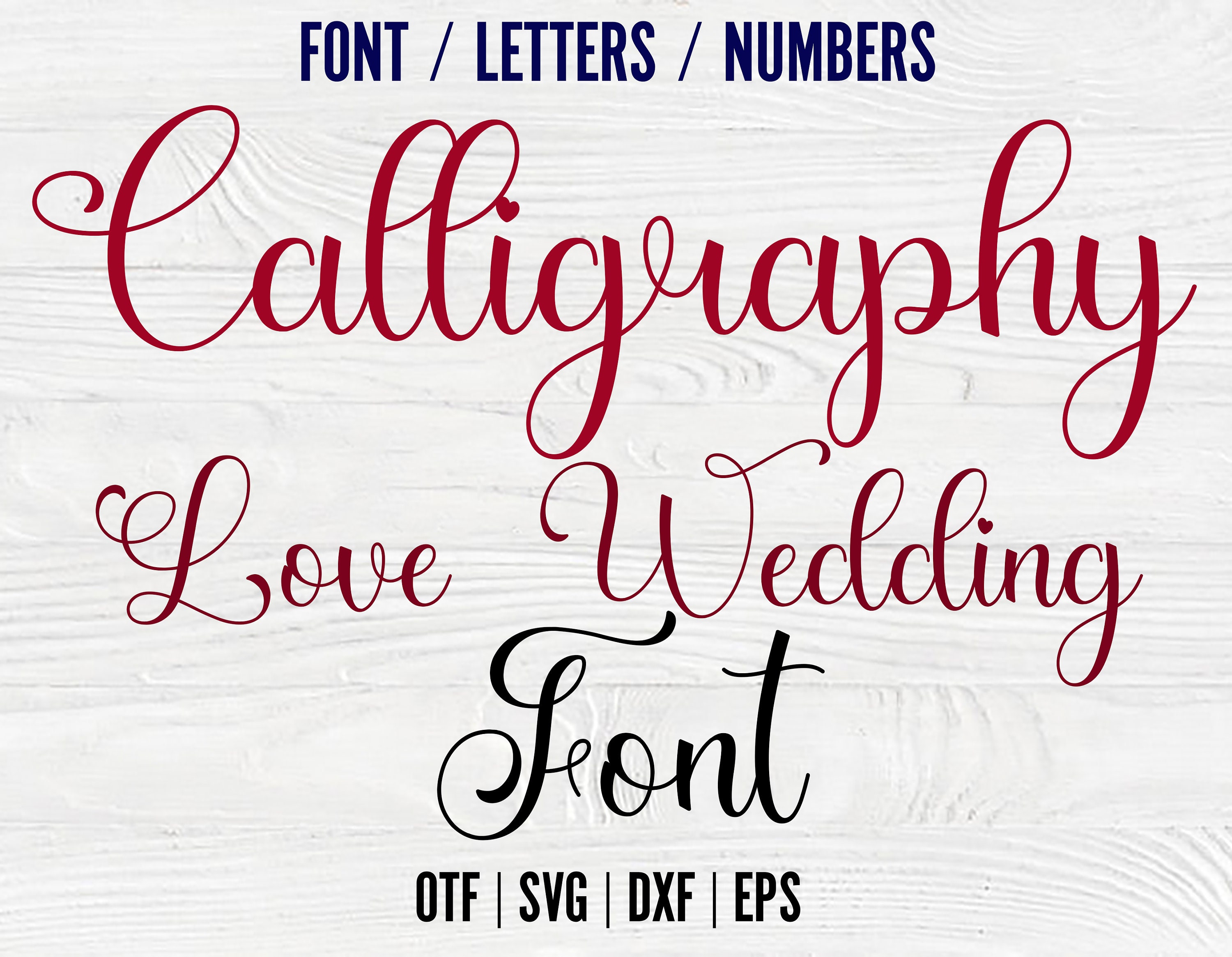Calligraphy Font Otf Cursive Letters Svg Valentines Font Svg Etsy