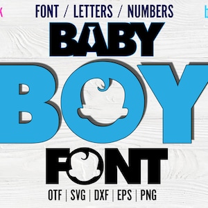 Baby font OTF Baby Boy Boss Font Svg Cricut Baby Boy Boss Letters Boy Cricut Boss Boy Baby letters svg Boss shirt Diy Boss Boy Baby Shirt