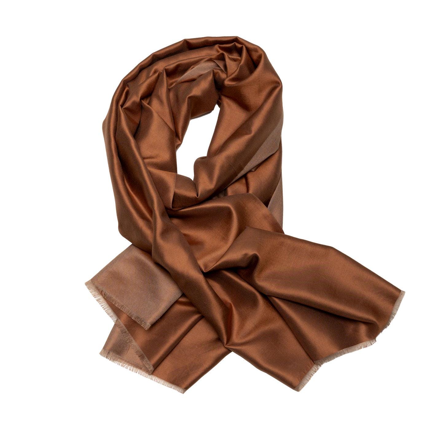ECHO SIGNATURE Animal Print Silky Scarf Brown Black 34