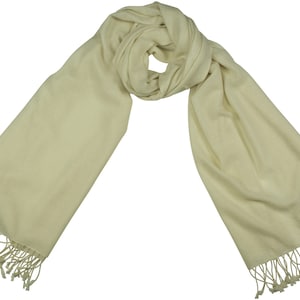 Pashmina 100% Cashmere Shawl Handwoven Beige Cashmere Scarf Women&#39;s Pashmina Scarf Unisex Men Nepal