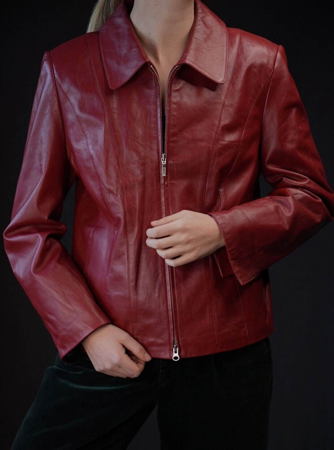 Sherry Retro Leather Jacket