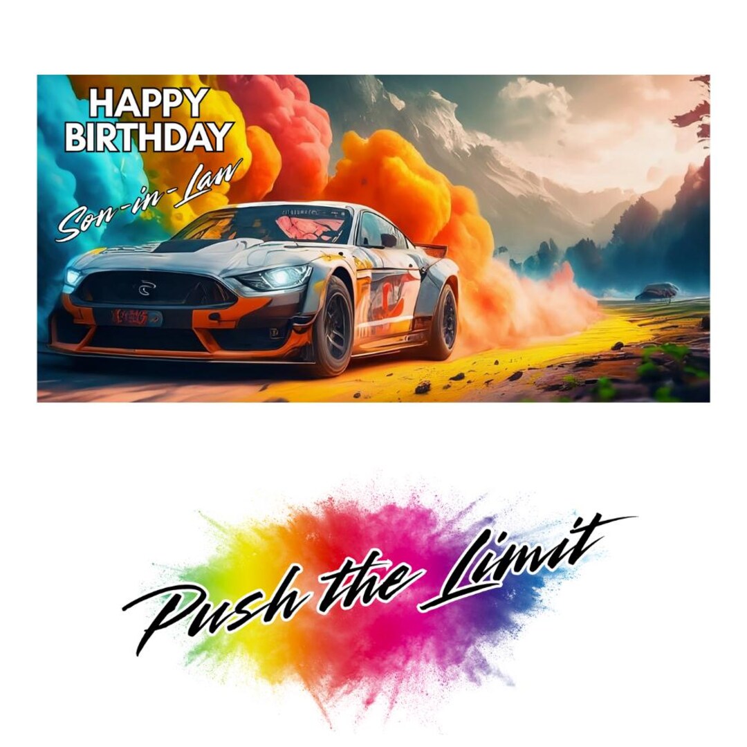 Eco-friendly Rally Car Birthday Card for Son-in-law – Self-sealing ...