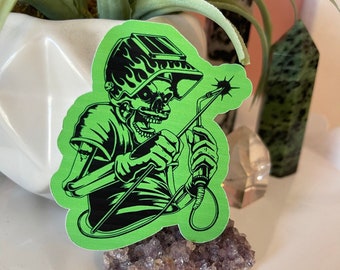Welding Skeleton Waterproof Vinyl Sticker