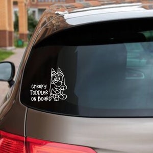 Bluey Cheeky Toddler Car Decal