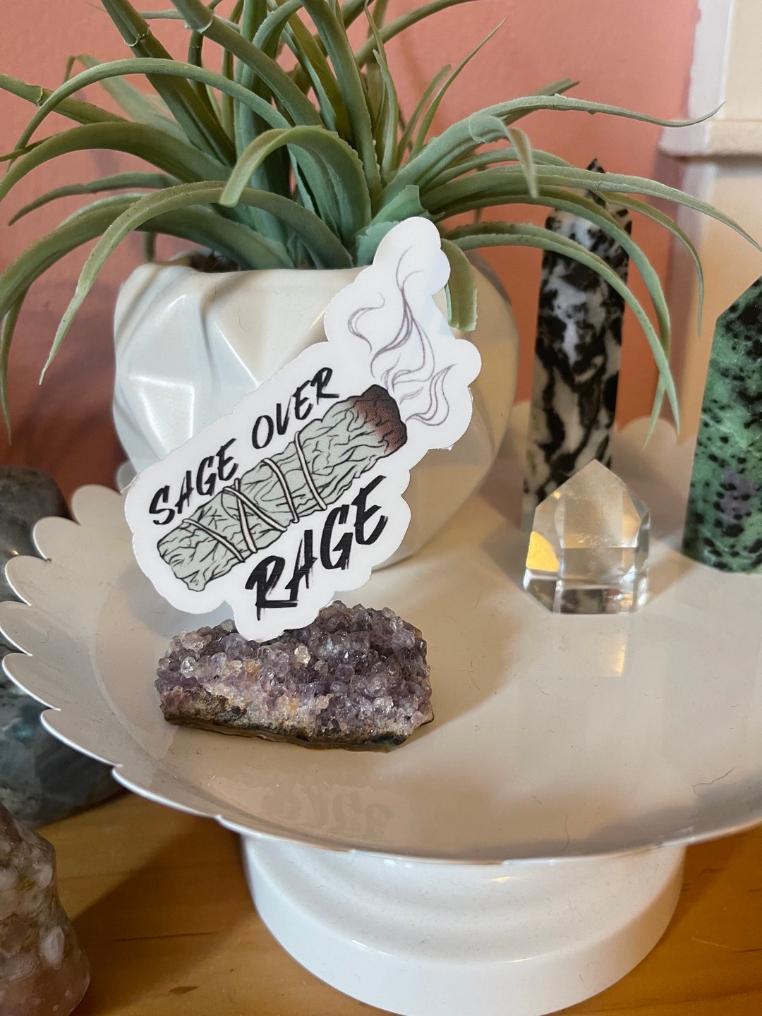 Sage Over Rage Vinyl Sticker, Laptop Sticker, Water Bottle Sticker ...