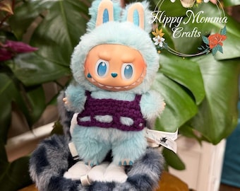 Handgemaakte labubu crop top | Op maat gemaakte Labubu-kleding | Shirt Labubu | Labubu-accessoire