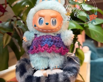 Handgemaakte acryl Labubu crop top | Op maat gemaakte Labubu-kleding