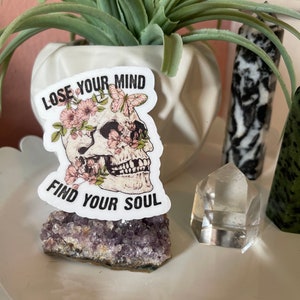 Lose Your Mind, Find Your Soul Vinyl Sticker, Laptop Sticker, Water Bottle Sticker, Waterproof