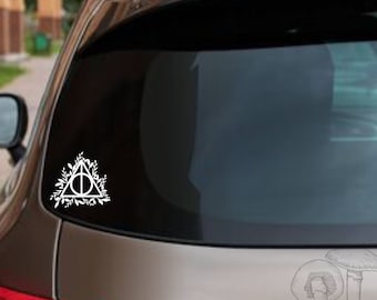 HP 死の秘宝 葉っぱのビニール製デカール、防水ステッカー