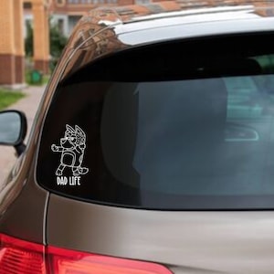 ブルーテーマの「お父さん」車用デカール