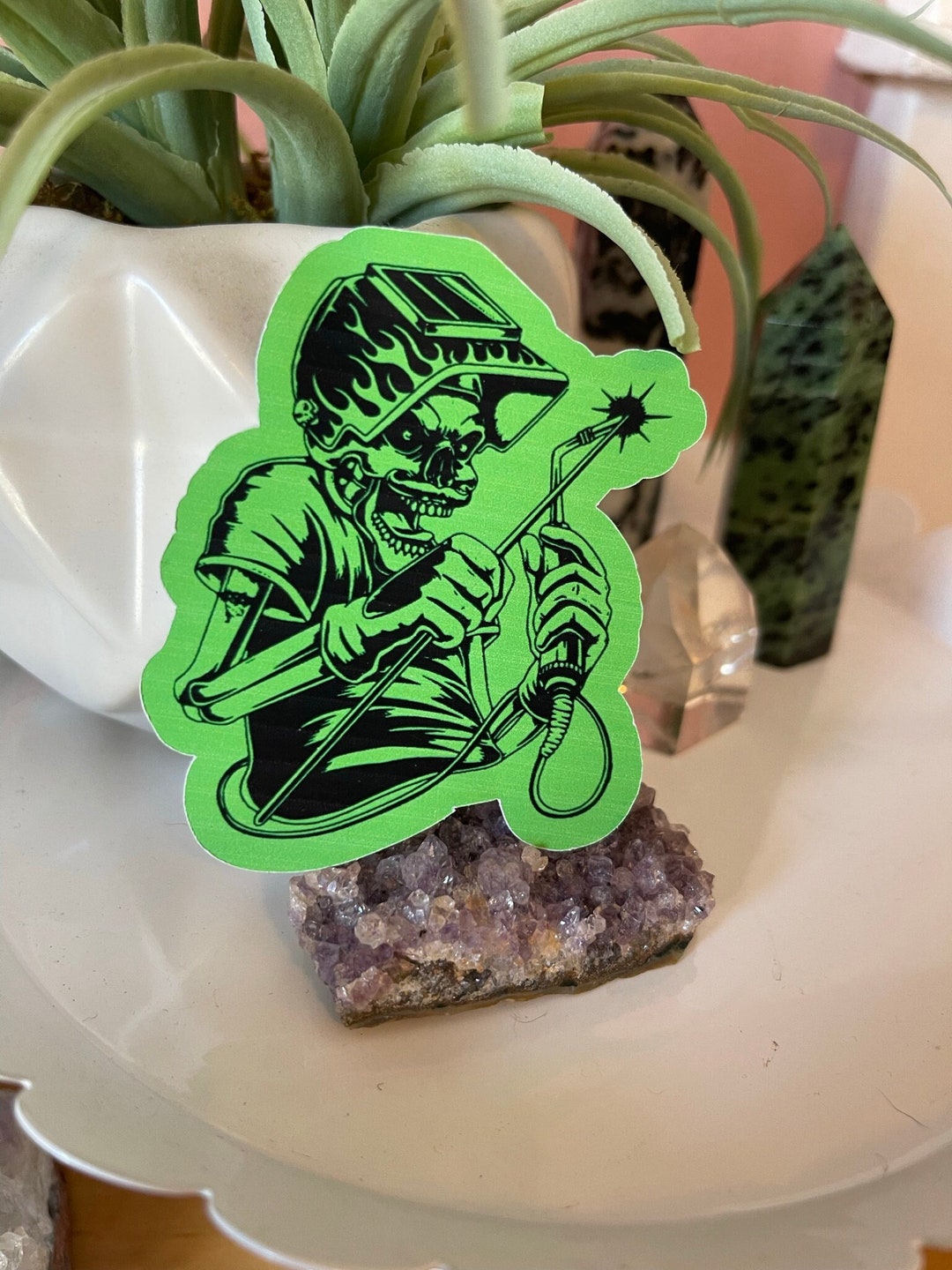Welding Skeleton Waterproof Vinyl Sticker - Etsy