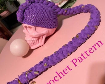 Rumi Hat Crochet Pattern | Braid Wig Style (PDF Pattern)