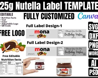 Nutella Label Download - Etsy