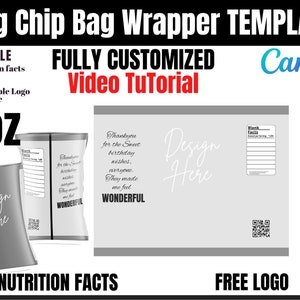 Chip bag template instant download, Chip bag template, Chip bag label, Chip bag mockup, Chip bag clip, Chip bag svg, Chip bag cover, Bag PNG